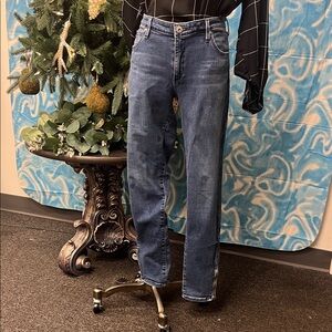 Ag Adriano Goldschmied Straight Leg Blue Jeans